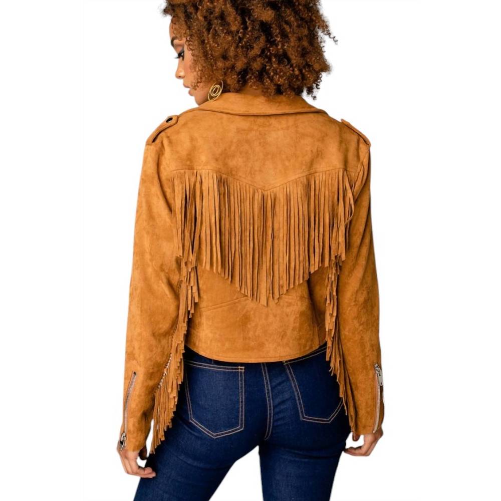NEW BUDDYLOVE francesca suede jacket in camel - Picture 3 of 3